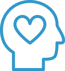 Head with heart